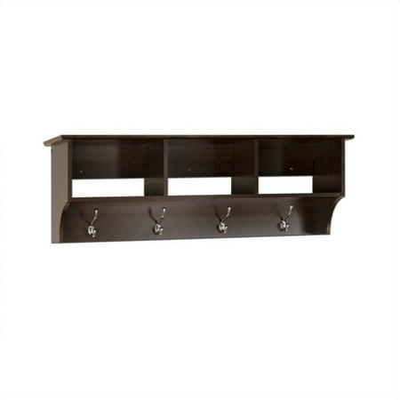 Hawthorne Collections Entryway Wall Cubby Shelf Coat Rack in