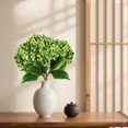 thumbnail image 3 of Goodw7 Simulation Hydrangea Faux Silk Bloom with Lifelike Green Leaves and Layered Petals for Home Wedding Decor Floristry Bouquets, 3 of 6
