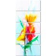 thumbnail image 2 of Nature Morte Fleur de Gerbera Jaune Rouge - Grande Impression sur Toile Florale, 2 of 3