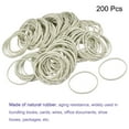thumbnail image 3 of Uxcell Rubber Band White Stretchable Rubber Elastic Band 1.5inch Dia for Home Office Pack of 200, 3 of 5