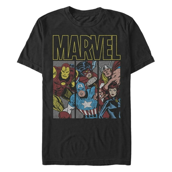 Men's Marvel Distressed Panels Graphic T-Shirt