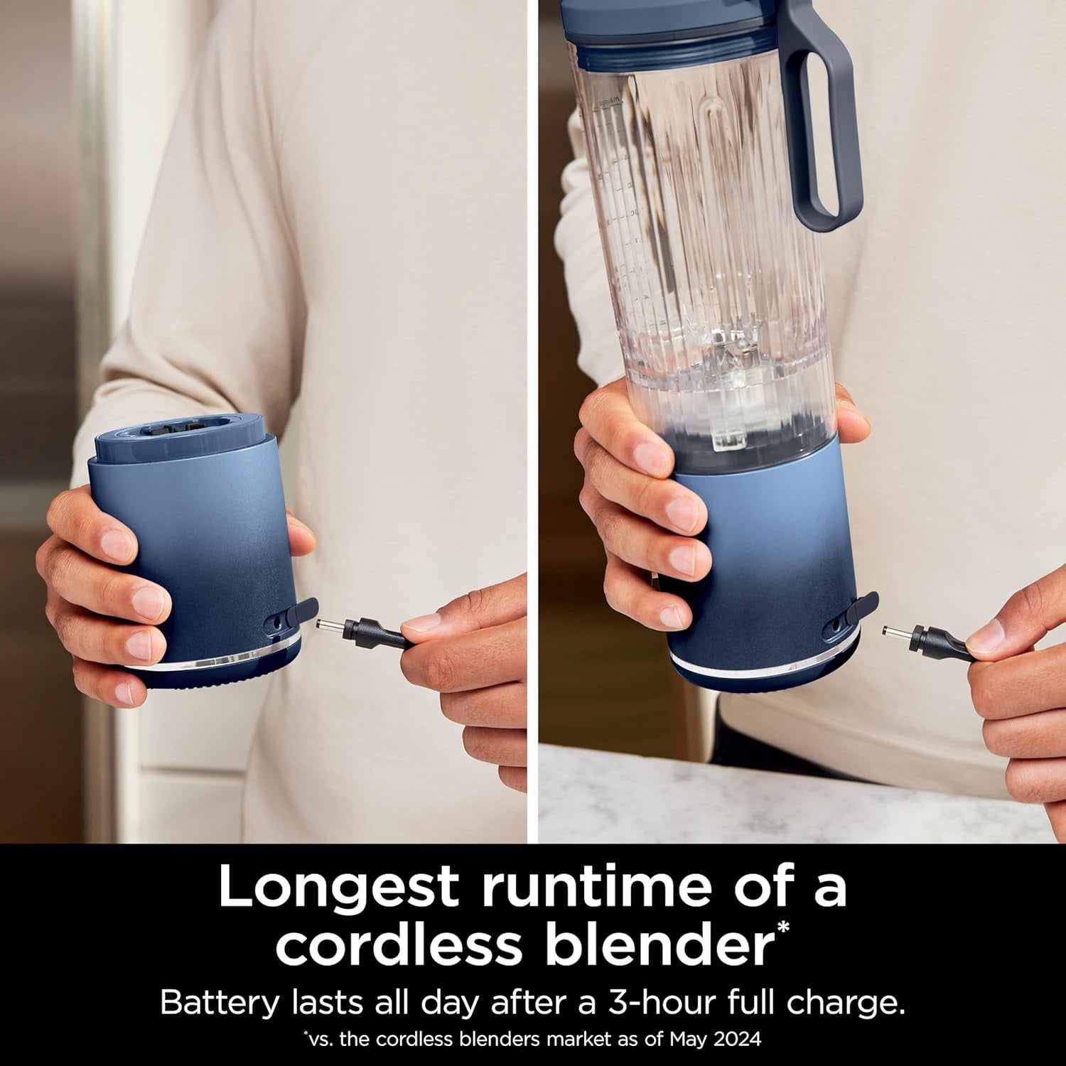 Restored Ninja BC251QRD Blast Max Personal Cordless Blender, 3 Programs, 22 oz. Twist & Go Vessel, Cherry (Refurbished)