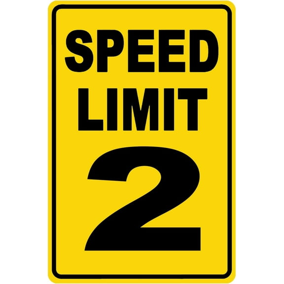 Speed Limit 2 Sign Mph Slow Warning Dector Traffic Road Highway Metal Tin Sign 12x8 Inch