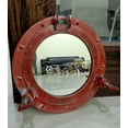 thumbnail image 3 of THOR INSTRUMENTS Nautical Porthole Wall Mounted Mirrors | Maritime Ship's Decor Window | Maritime Aluminum Vintage Decor (12 Inches, Antique Black) Rustic Vintage Home Decor Gifts, 3 of 5