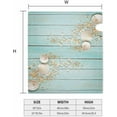 thumbnail image 4 of Magnetic Mailbox Covers Polyester Oxford Cloth Anti-UV and Reusable Letterbox Cover 21×18 Inch,Seashells On Turquoise Wooden Summer, 4 of 6