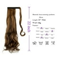 thumbnail image 3 of Long KiLELINTAy Drawstring Ponytail for Women, Curly Hair 22 Inch Clip in Ponytail Extension, Wrap Around Black Synthetic Ponytail Magic Paste Ponytail Hairpiece (Natural Black), 3 of 8