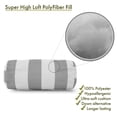 thumbnail image 2 of Majestic Home Goods Indoor Outdoor Gray Vertical Stripe Round Bolster Decorative Throw Pillow 18.5 in L x 8 in W x 8 in H, 2 of 6