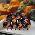 thumbnail image 5 of Halloween Halloween Hair Claw Hair Clips for Women,Pumpkin Ghost Skeleton Spide Web Hair Claw Clips Hair Accessories for Halloween Costume Party, 5 of 7