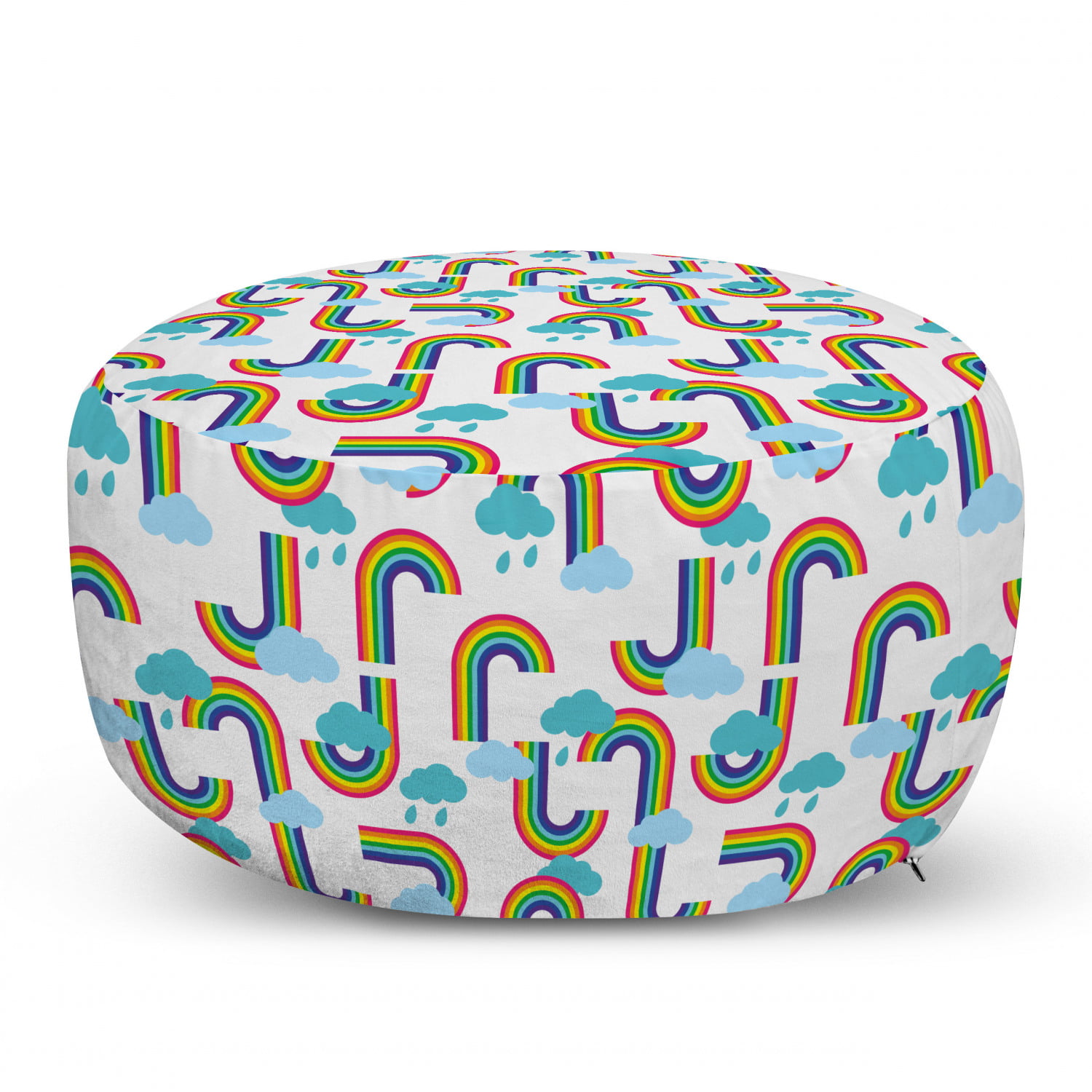 Multicolor Cartoon Hip Hop Boys and Girls in Colorful Underground Fashion Clothes 25 Ambesonne Hip Hop Rectangle Pouf Under Desk Foot Stool for Living Room Office Ottoman with Cover