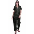 thumbnail image 1 of Moomaya Pyjama pour Femmes Ensemble de Pj Chemise de Pyjama en Coton Imprimé à Boutons Tenue de Nuit, 1 of 6
