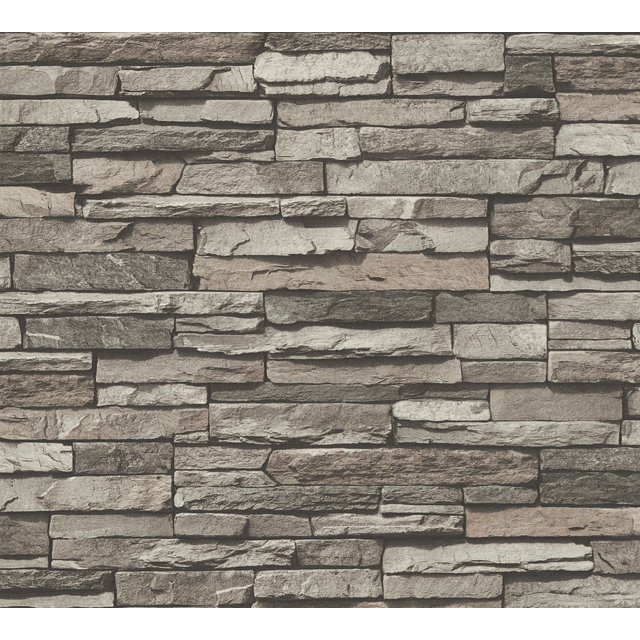 Best OF Wood'n Stone - Rouleau de Papier Peint Moderne en Pierre de Bois