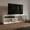 White, variant on 63" Modern TV Stand for TV Room | Spacious Design and Cable Organization | Particle Board Build | Solves Storage and Cable Clutter
