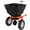 Black & Orange, variant on Memoryfield Tow Behind Broadcast Spreader, 130 lb Capacity Lawn & Garden Fertilizer Spreader, Pull Behind Seeder for Seed, Salt & Ice Melt, Red & Black