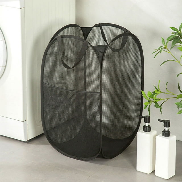 BESTYASH Organizador De Ropa Plegable Negro Con Asa Resistente Para Casa Y Viaje