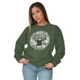 thumbnail image 4 of Country Strong Deer Southern Hunting Unisex Plus Fleece Graphic Sweatshirt Brisco Brands 4X, 4 of 5