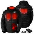 thumbnail image 2 of Men's ActionHeat Black Las Vegas Raiders 5V Battery Heated Insulated Puffer Full-Zip Hoodie Jacket, 2 of 7