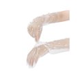 thumbnail image 4 of INSPIRE CHIC Women's Pearl Floral Lace Gloves Female Polka Point Finger Length Arm Sleeves for Grace Female Bridge Wedding Party Dating White5, 4 of 6