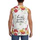 thumbnail image 4 of Fotbe Home Sweet Home Floral Men's Camiseta sin Mangas Estampada para Hombres, Playera Casual para Gimnasio, Entrenamiento, Playa-Medium, 4 of 7