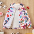 thumbnail image 2 of TFEOQRY Children Girls Winter Hooded Plush Jacket Fashionable Thick Printed Zipper Cotton Clothes Cotton Clothes Pink, 2 of 9