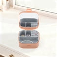 thumbnail image 4 of Unique Bargains Square Multi-Function with Mirror Jewelry Box Organizer Coral Pink, 4 of 5