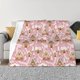 thumbnail image 1 of Balery Gingerbread Houses Pink Wonderland Manta de Franela con Dibujo, Lujo Ultra Suave y Cálido, Antipelusa y Resistente a las Arrugas para Cama, Sofá, Camping -60"x50", 1 of 5