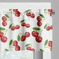 thumbnail image 5 of Ambesonne Fruit Valance & Curtain, Cherry Fruit Pattern, 55"x24", White Vermilion Green, 5 of 6