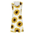 thumbnail image 4 of RYDCOT Women's Summer Dresses 2024 Beach Casual Sleeveless Sunflower Print Tank Dresses Sundress T Shirt Dresses for Women Loose Fit Sale, 4 of 5