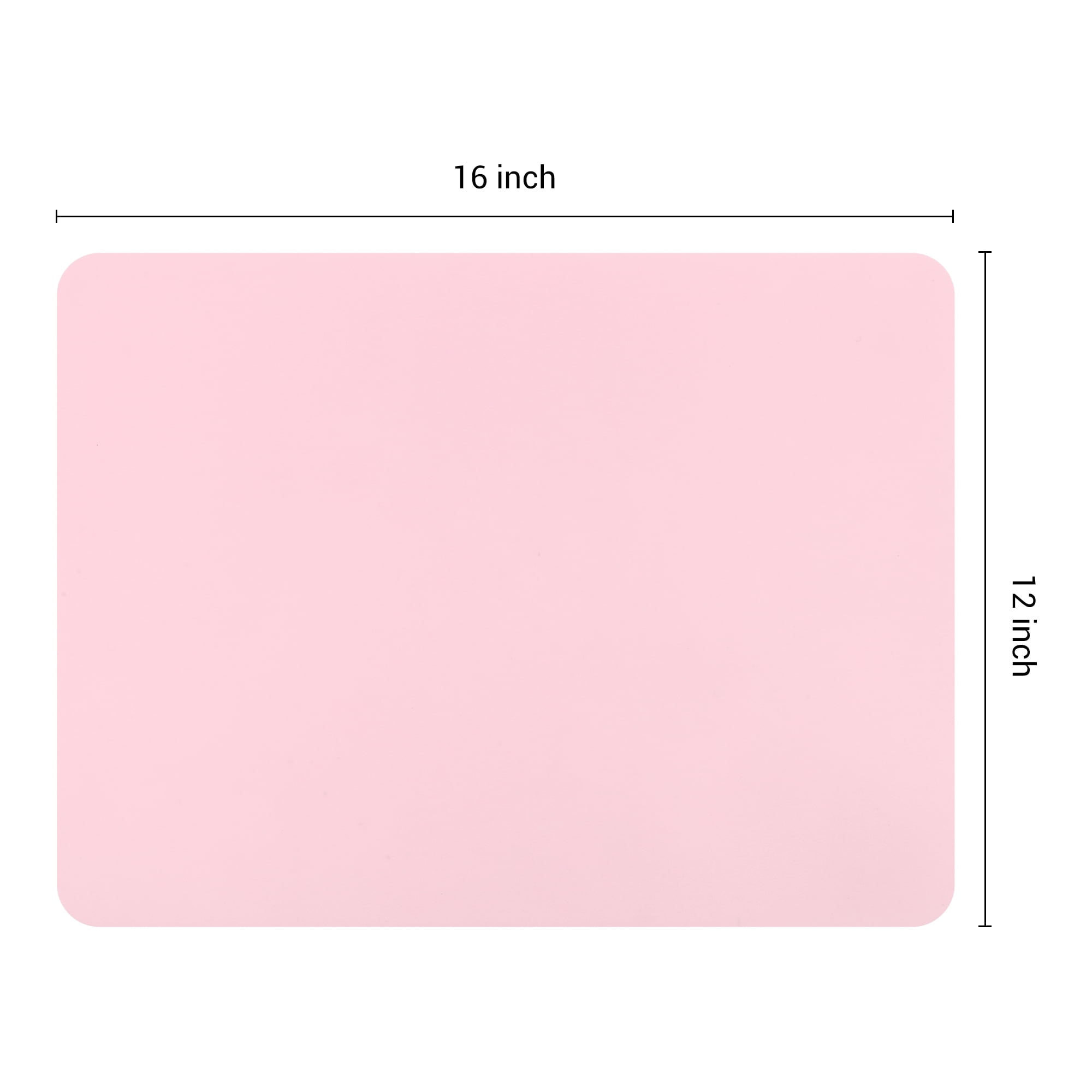 Unique Bargains Set of 6 Silicone Placemats for Kitchen Dining Table Decor Pink