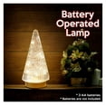 thumbnail image 4 of Glass Christmas Tree, Battery Operated Lit Clear Christmas Tree Figurine, Lighted Glass Decor Cordless Cone Crystal Christmas Tree Lamp, Light Up Christmas Tree with Lights, 4 of 7