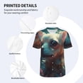 thumbnail image 3 of Rateoe Cute Flower Chihuahua Puppy Pattern Men’s Baseball Short Sleeve Polo Shirt, Midweight Men's Shirt Golf Shirt Polo Shirts Quick Dry Short-4X-Large, 3 of 7