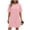 Pink, variant on yillto Women's Oversized Shirts Dress Short Sleeve Crewneck Mini Tshirts Dresses with Pockets Casual Summer Outfits