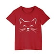 thumbnail image 2 of RXIRUCGD T-shirt Imprimé Halloween pour Enfants Garçons Filles Mode Mignon Col Rond Manches Courtes (Rouge, Taille: 7 Ans), 2 of 4