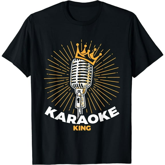 Mens Karaoke King Shirt for Singers and Music Makers Karaoke T-Shirt