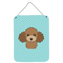 Checkerboard Design with Dog Wall or Door Hanging Prints