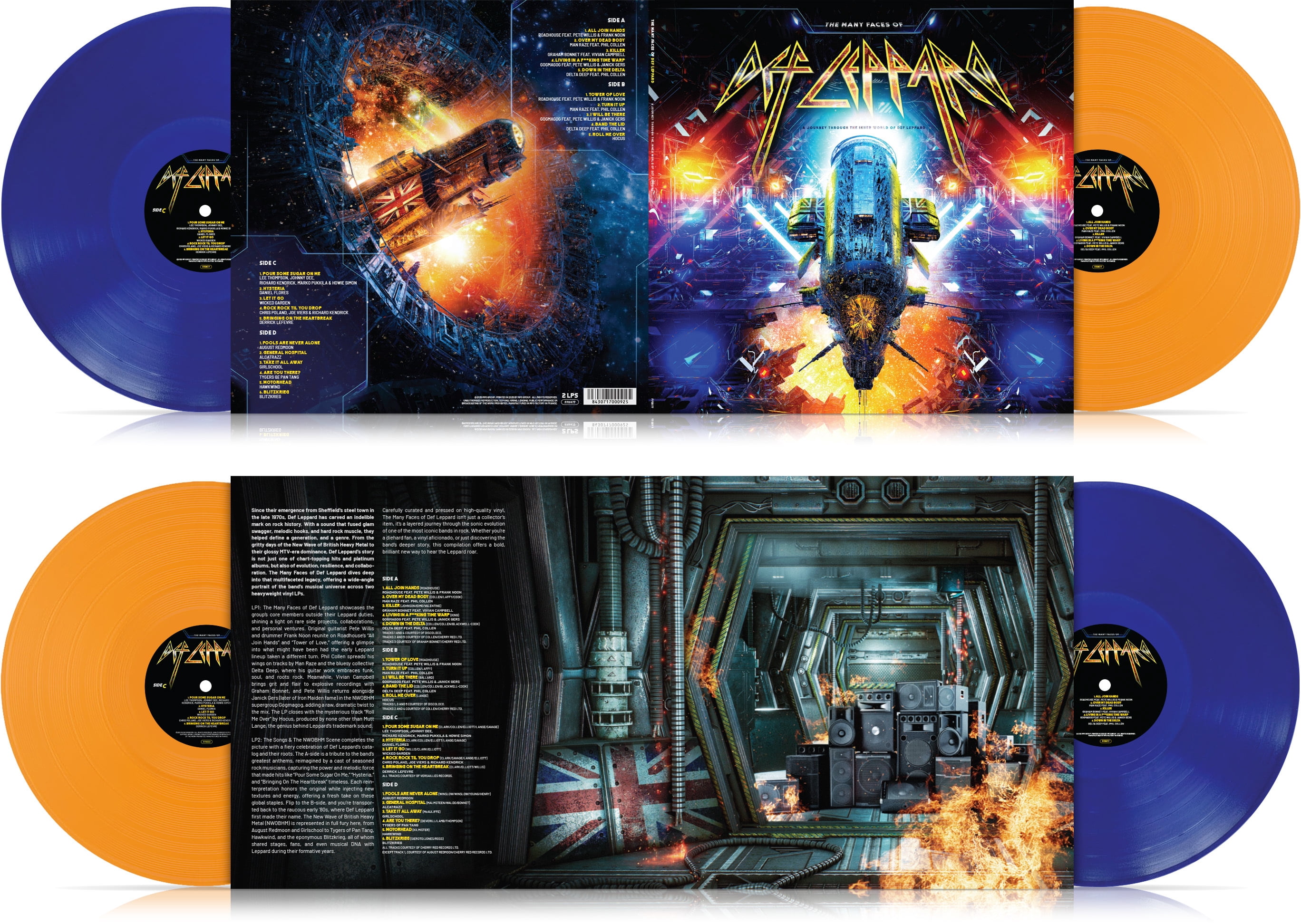 Many Faces of Def Leppard / Var - Orange & Blue - The Many Faces Of Def Leppard / Various - Orange & Blue Vinyl - Music & Performance