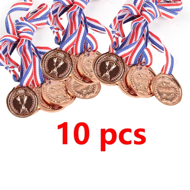 5/10/20 piezas de medallas de plástico doradas para niños, premios para fiestas, premios para competiciones escolares, premios para clases, rellenos para piñatas de carnaval