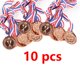 thumbnail image 1 of 5/10/20 piezas de medallas de plástico doradas para niños, premios para fiestas, premios para competiciones escolares, premios para clases, rellenos para piñatas de carnaval, 1 of 5