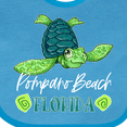 thumbnail image 4 of Inktastic Pompano Beach, Florida Happy Sea Turtle Boys or Girls Baby Bib, 4 of 4