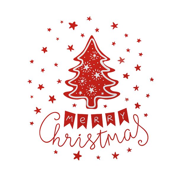 Toystoory Adhesivo de pared de árbol de Navidad, bricolaje, artesanía, fiesta, vacaciones, Navidad, calcomanía, atmósferas impermeables, decoración de Decoración del hogar Rojo Toystoory HA075057-03