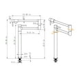 thumbnail image 2 of Pot Filler Faucet 20In Brushed Nickel Finish Dual Handles Retractable Arm 360 Degree Swivel Brass Construction Kitchen Sink Mount 4GPM Flow Rate Deck Mounted Two Joints Modern Design Indoor, 2 of 7