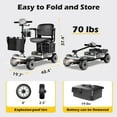 thumbnail image 5 of EAGLOG Upgrade 4 Wheels Mobility Scooter with Removable Battery, Compact Heavy Duty Mobile for Travel, Foldable Powered Wheelchair for Adult, 330lbs, Silver, 5 of 12