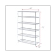 thumbnail image 2 of Alera NSF Certified 6-Shelf Wire Shelving Kit, 48w x 18d x 72h, Silver, 2 of 9