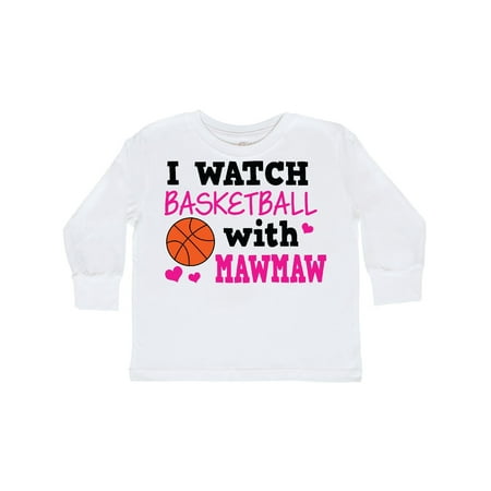 

Inktastic I Watch Basketball with Mawmaw Gift Toddler Toddler Girl Long Sleeve T-Shirt