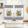 thumbnail image 2 of SPEKSEE Cartoon Kitchen Curtains - Modern Colorful Short Small Cafe Tier Curtains Decor Rod Pocket Window Drapes 2 Panels, 2 of 30