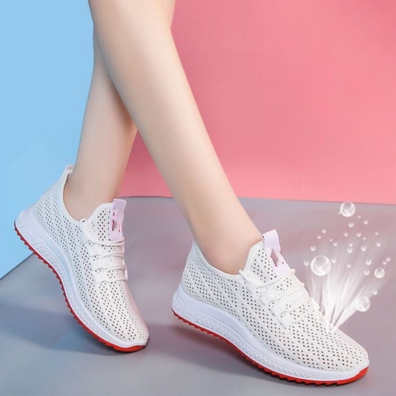 Women's Breathable Mesh Casual Sneakers Summer Lightweight Sports Shoes for Walking Running Comfortable Non Slip Sneakers