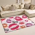 thumbnail image 2 of SKYSONIC Lightweight Carpet Mats Area Soft Rugs Floor Mat Doormat Decoration for Rooms Entrance 31 x 20 inches Print Kisses Lips, 2 of 6