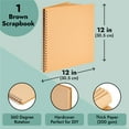 12x12 Hardcover Scrapbook Album, Spiral Bound Kraft Paper Sketchbook ...