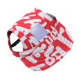 thumbnail image 1 of PRAETER Pet Sun Protection Hat, Dog Cap Multi Pattern Optional for Dogs Puppy Baseball Hat with Ear Holes, Red Letter L, 1 of 8