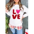 thumbnail image 2 of Women's White LOVE Chenille Embroidered Cable Knit Pullover Sweatshirt - [ZhiHiMeRi] | (US 4-6)S, 2 of 11