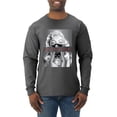 thumbnail image 1 of Wild Bobby, Marilyn Savage Bandana, Streetwear, Men Long Sleeve Shirt, Heather Black, X-Large, 1 of 4